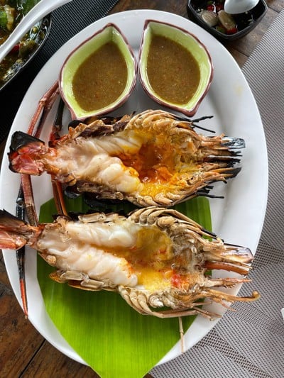 กุ้งเผา size m