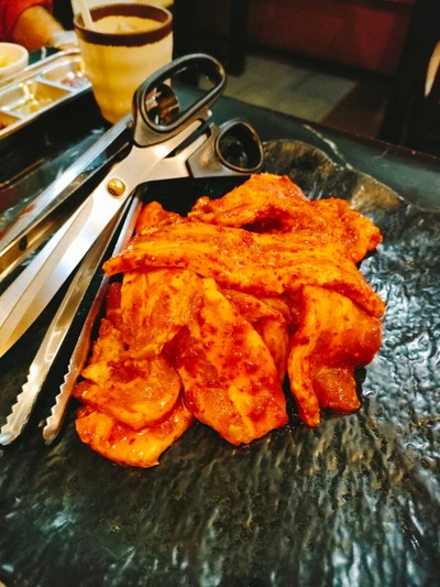 หมูสามชั้นหมักซอสโคซูจัง