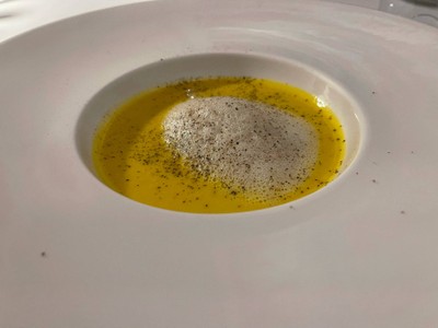 Pumpkin foam soup