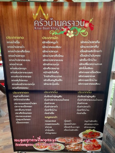 ป้ายราคาหรือสมุดเมนู