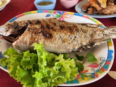 ปลานิลเผา