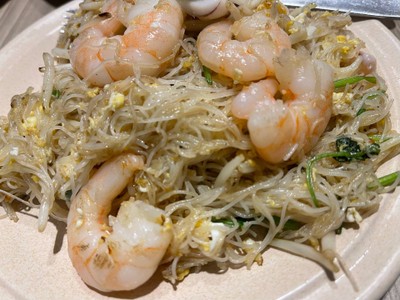 เส้นหมี่ขาวผัดแห้ง