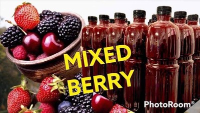 [โปร10ฟรี1]น้ำมิกซ์เบอรี่แท้100%(สูตรเข้มขัน) 250ml