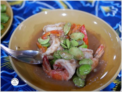 กุ้งผัดกะปิสตอ