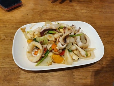 หมึกผัดไข่เค็ม