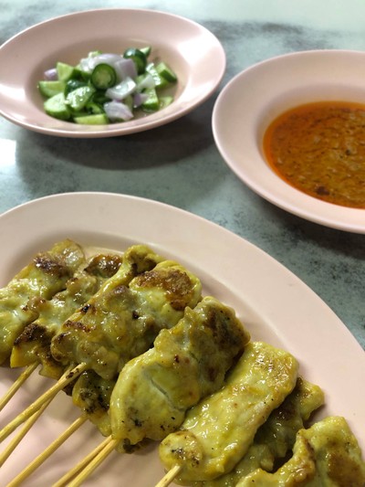 หมูสะเต๊ะชุดเล็ก - 10 ไม้