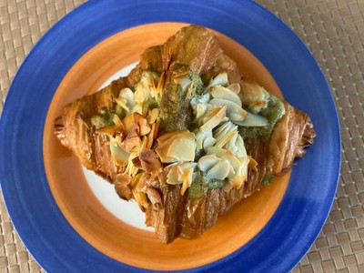 Almond Matcha Croissant