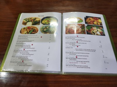 ป้ายราคาหรือสมุดเมนู