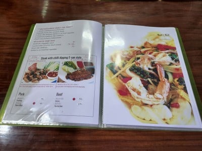 ป้ายราคาหรือสมุดเมนู