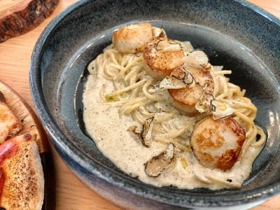 Truffle Scallops Pasta
