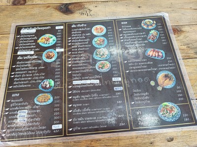 ป้ายราคาหรือสมุดเมนู