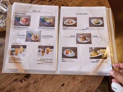 ป้ายราคาหรือสมุดเมนู