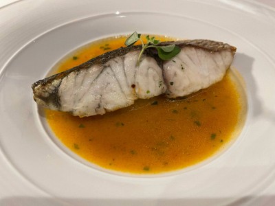 Barramundi with calm sauce