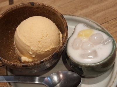 เจลาโต้ไข่เค็ม+บัวลอยเผือก