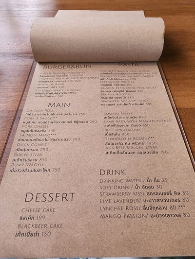 ป้ายราคาหรือสมุดเมนู