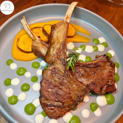 - Grilled lamb chops with sweet potato s