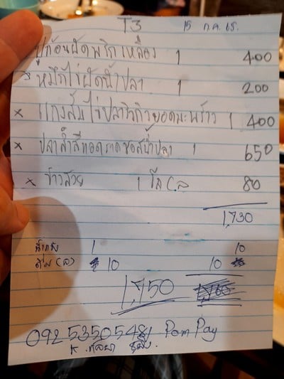 ป้ายราคาหรือสมุดเมนู