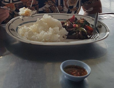 ข้าวกะเพราตับหมู