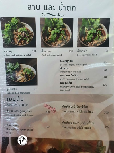 ป้ายราคาหรือสมุดเมนู