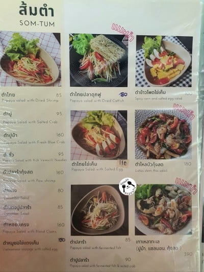 ป้ายราคาหรือสมุดเมนู