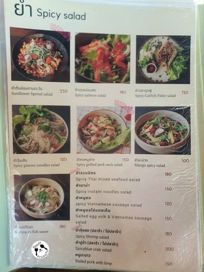ป้ายราคาหรือสมุดเมนู