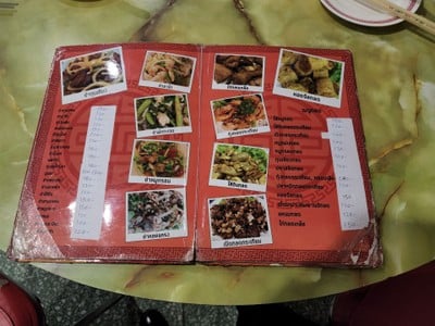 ป้ายราคาหรือสมุดเมนู