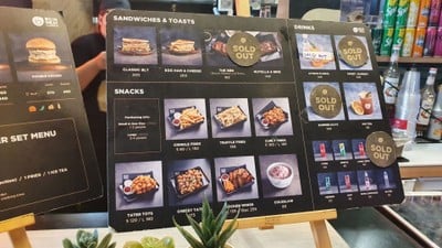 ป้ายราคาหรือสมุดเมนู