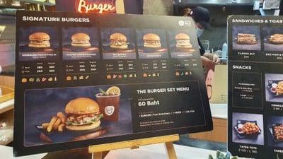 ป้ายราคาหรือสมุดเมนู