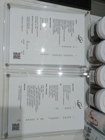 ป้ายราคาหรือสมุดเมนู