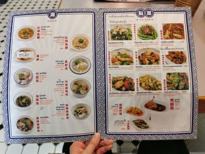 ป้ายราคาหรือสมุดเมนู