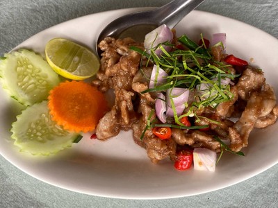 หมูผัดกะปิ Stir fried pork with Shrimp paste