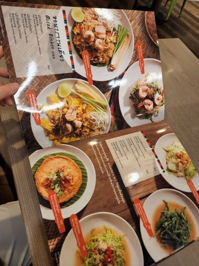 ป้ายราคาหรือสมุดเมนู