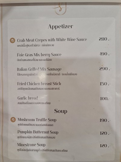 ป้ายราคาหรือสมุดเมนู