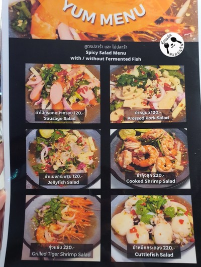 ป้ายราคาหรือสมุดเมนู