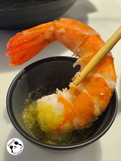 กุ้งลายเสืออบวุ้นเส้น