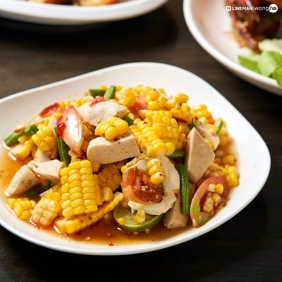 ตำข้าวโพดหมูยอ