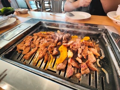 เมนูของร้าน ปิ้งย่างหมูเกาหลี Sam Gyup Sal BBQ สาขาสรงประภา