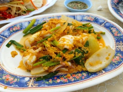 เมนูของร้าน ปรีชา ซีฟู้ด นาจอมเทียน
