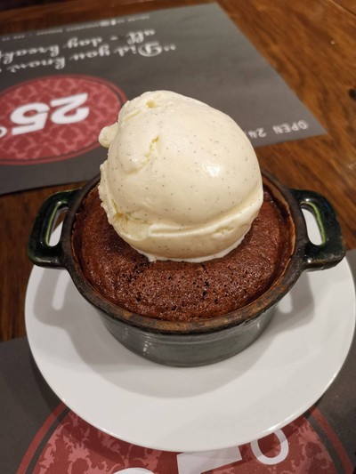 Warm Melted Chocolate Cake