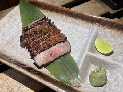 Ox Tongue on the grill