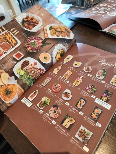 ป้ายราคาหรือสมุดเมนู