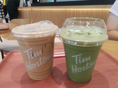 เมนูของร้าน Tim Hortons สามย่าน มิตรทาวน์