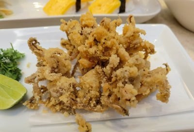 หนวดหมึกทอด