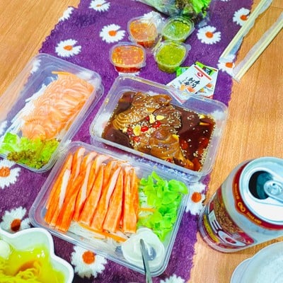 Set ลองทานแซลม่อนดองซีอิ้ว
