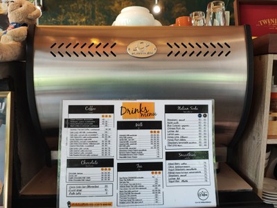 ป้ายราคาหรือสมุดเมนู