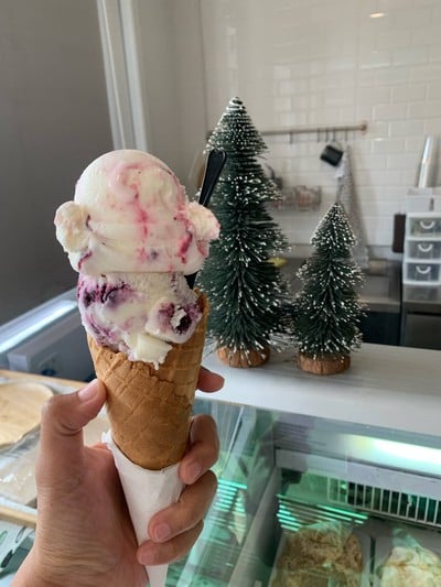 ไอศกรีมโยเกิร์ตบลูเบอรี่