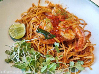 สปาเก็ตตี้ต้มยำปูกุ้ง