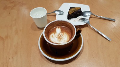 Orange Brownie & Cappuccino