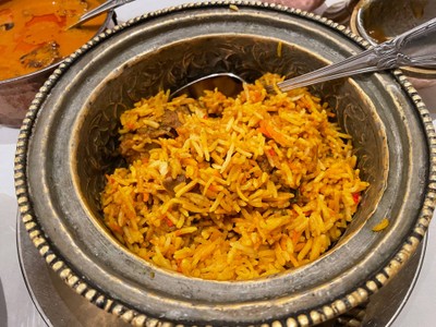 Hyderabadi Dum Biryani ข้าวหมกแพะบริยานีหุงกับเครื่องเทศอินเดีย