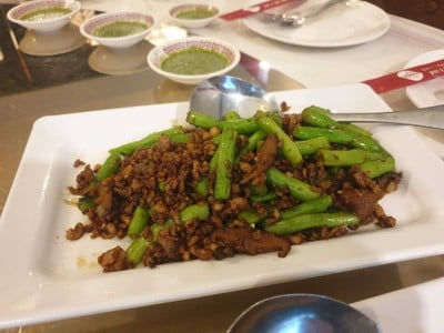 ถั่วแขกผัดหนำเลี๊ยบหมูสับ